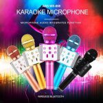 Karaoke Bluetooth Mikrofon WS-858 – Bežični Mikrofon sa Zvučnikom i LED Svetlima
