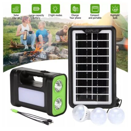 Solarni sistem sa akumulatorom i 3 sijalice i usb ulazima