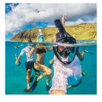maska za ronjenje sa GoPro držačem — u upotrebi