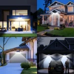 solarni LED reflektor sa senzorom pokreta — u prostoru