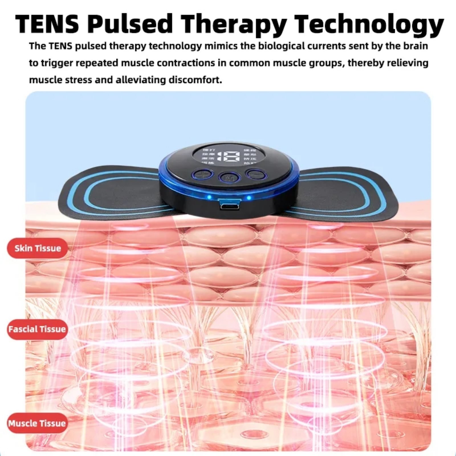 EMS masažer stimulator mišića za CELO TELO 1+1 gratis EMS masažer stimulator mišića — u upotrebi