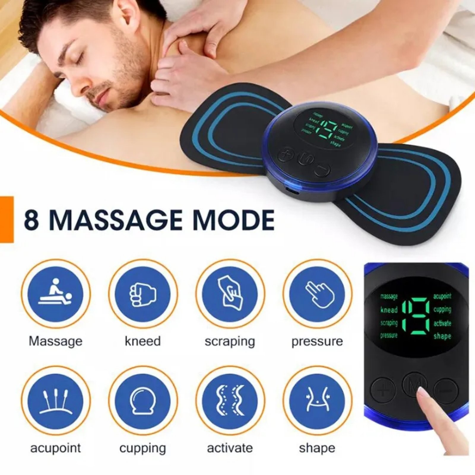 EMS masažer stimulator mišića za CELO TELO 1+1 gratis EMS masažer stimulator mišića — detalji