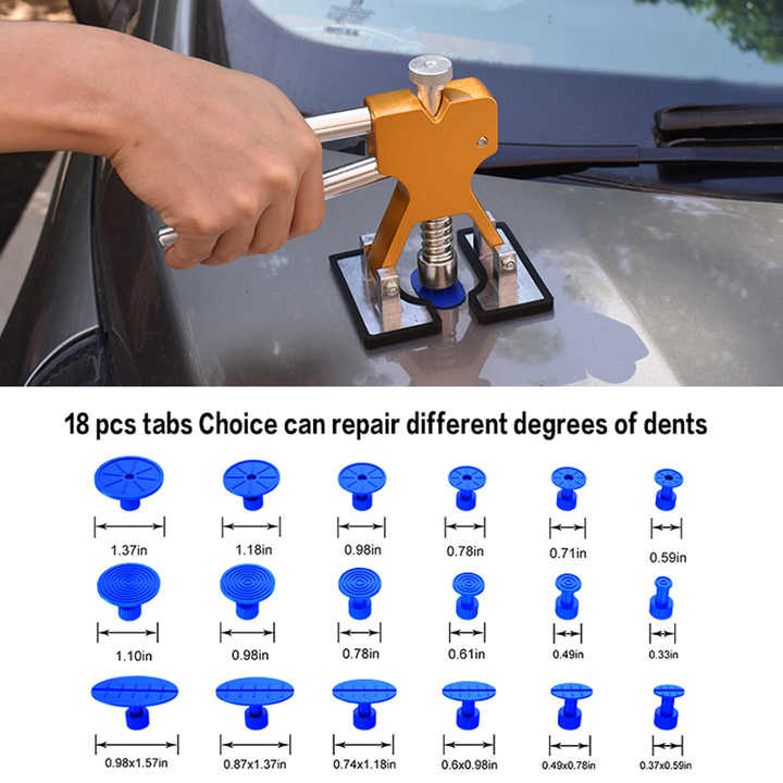 Veliki set za otklanjanje ulubljenja na automobilu set za otklanjanje ulubljenja na automobilu — u upotrebi