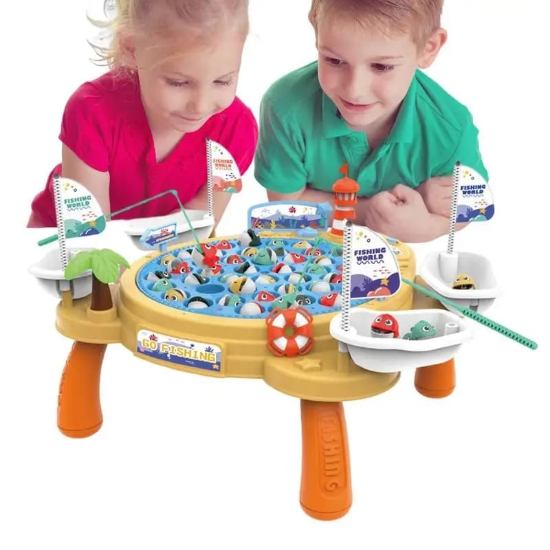 Pecanje ribica Veliki set 45 riba + 4 štapa za pecanje-edukativna igracka pecanje ribica igračka — u upotrebi