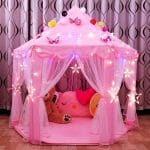 šator zamak za princeze — prikaz funkcija