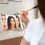 LED ogledalo za šminkanje — u upotrebi