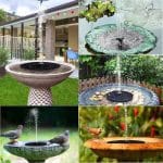 baštenska fontana solarna — u upotrebi