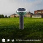 solarni rasterivač krtica — u upotrebi