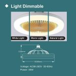 luster ventilator LED — detalji