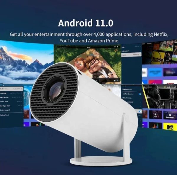 mini projektor HY300 Pro — prednja strana