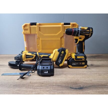 🛠️ TitanPower Set: Aku Brusilica + Šrafilica/Bušilica sa Čekićem (188V)