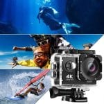 akciona kamera 4K WiFi — prednja strana