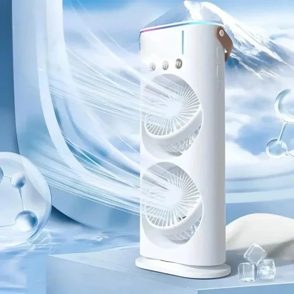 Dvozonski Mini Klima Ventilator 3 u 1 – Osveženje bez granica!