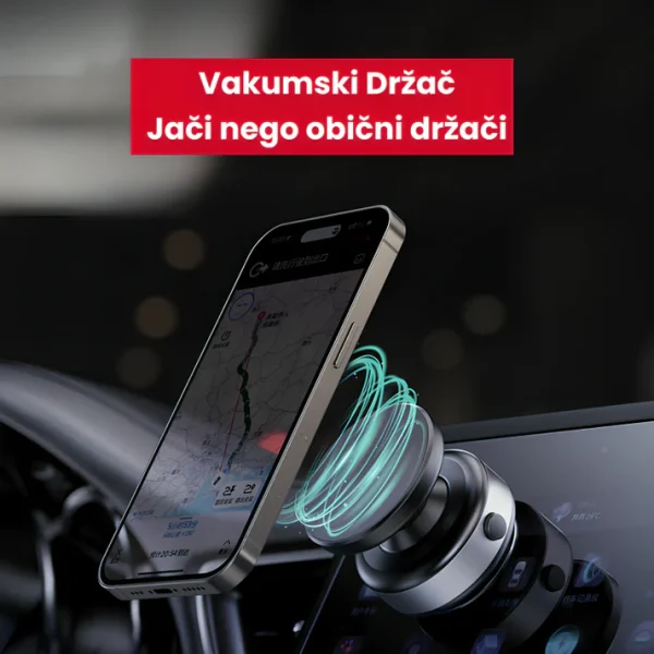 magnetni vakuum držač za telefon — prednja strana