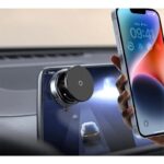 magnetni vakuum držač za telefon — primena