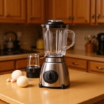 blender sa staklenom posudom — prednja strana