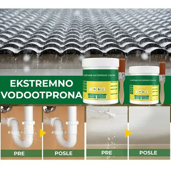 Vodootporna pasta za izolaciju – 300g + 300g GRATIS vodootporna pasta za izolaciju — u upotrebi