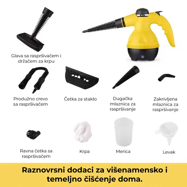 Lux Paročistač za čišćenje pod visokim pritiskom Zuti paročistač pod pritiskom — u upotrebi