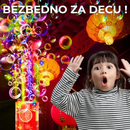 mašina za mehuriće — prednja strana