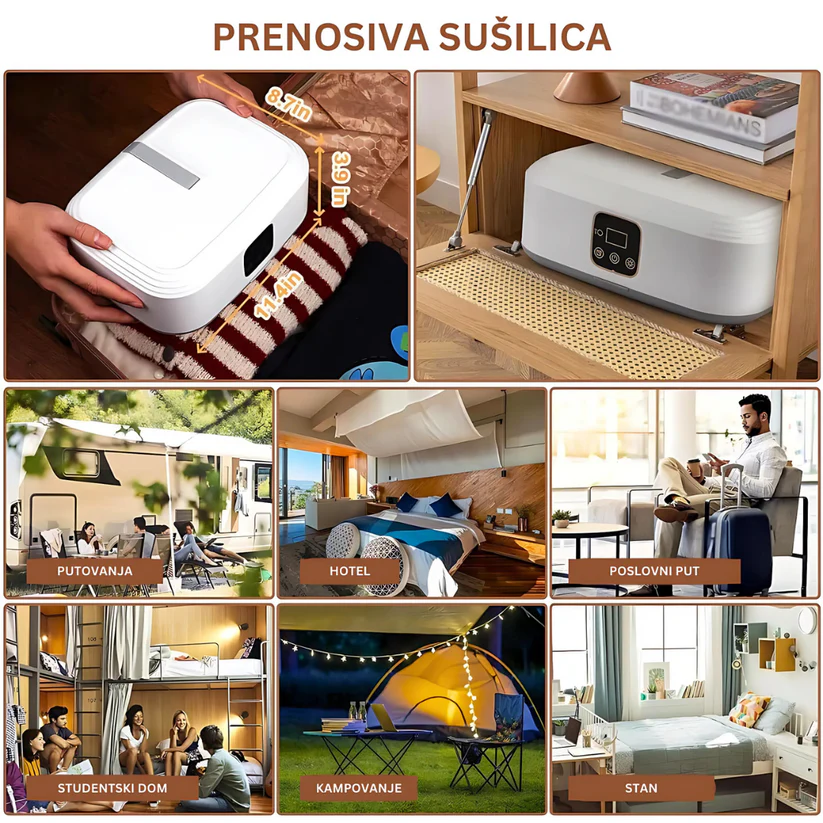 Prenosiva automatska sušilica i peglač odeće 2u1 – Sušenje bez gužvanja i pegle sušilica i peglač odeće — detalji