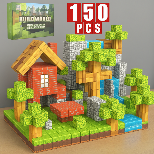 Minecraft Magnetne Kocke 150delova – Kreativni Magnetni Set za Sate Maštovite Igre-Najpovoljnije