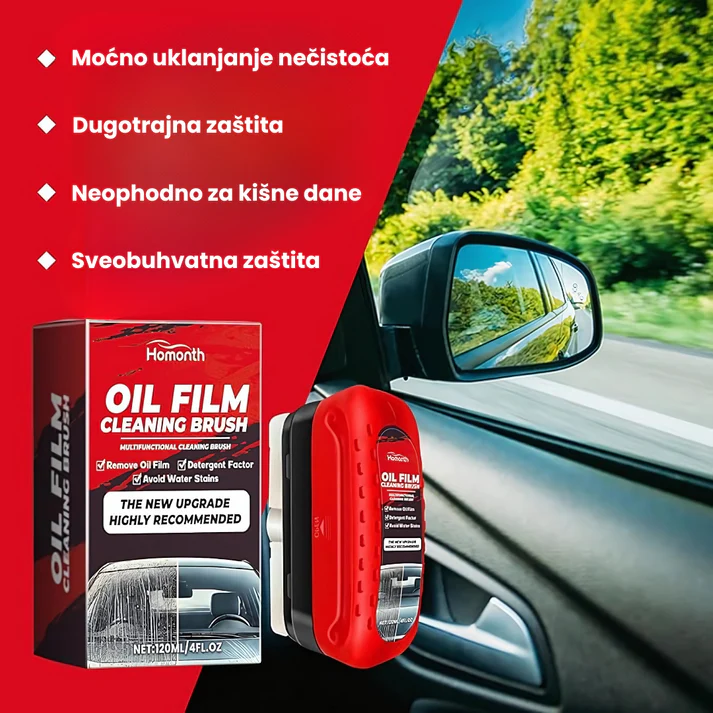 Četka i sredstvo za uklanjanje masnog filma sa auto stakala – 120 ml Četka i sredstvo za uklanjanje masnog filma sa auto stakala – 120 ml