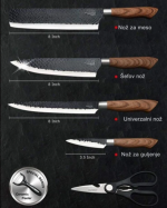 set kuhinjskih noževa — prednja strana