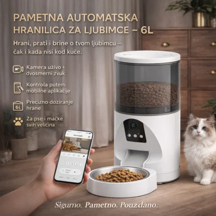 automatska hranilica sa kamerom — prednja strana