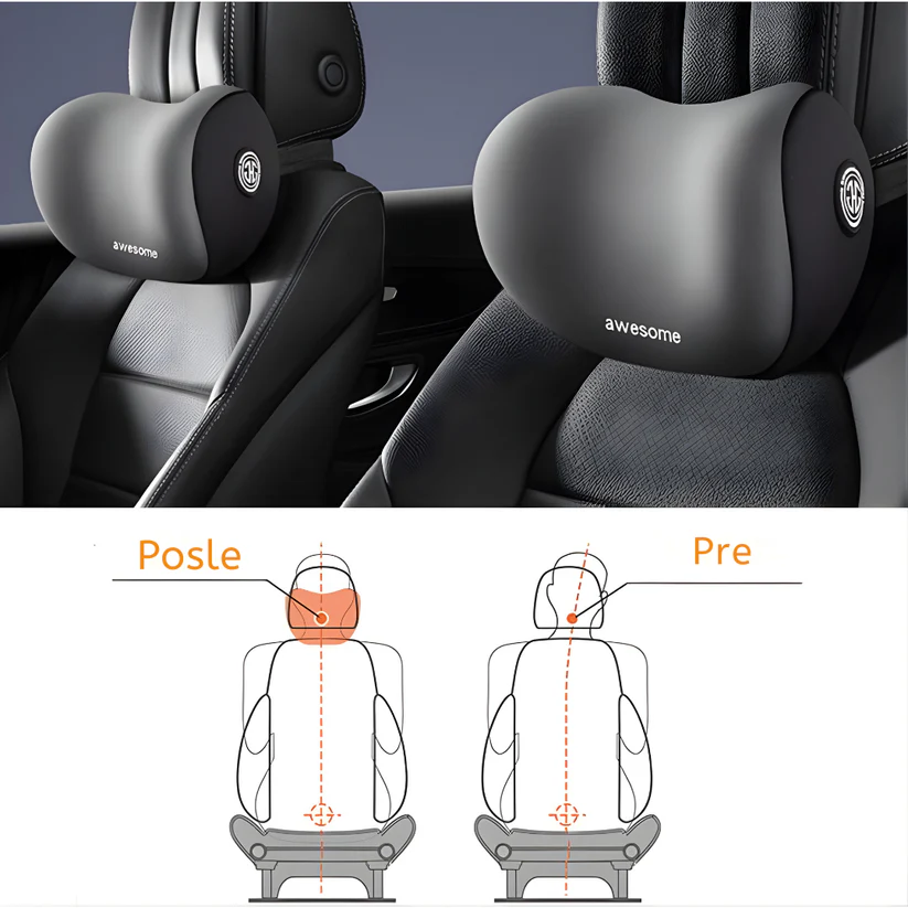 Ergonomski Auto Set za Leđa i Vrat ergonomski auto set za leđa — prednja strana