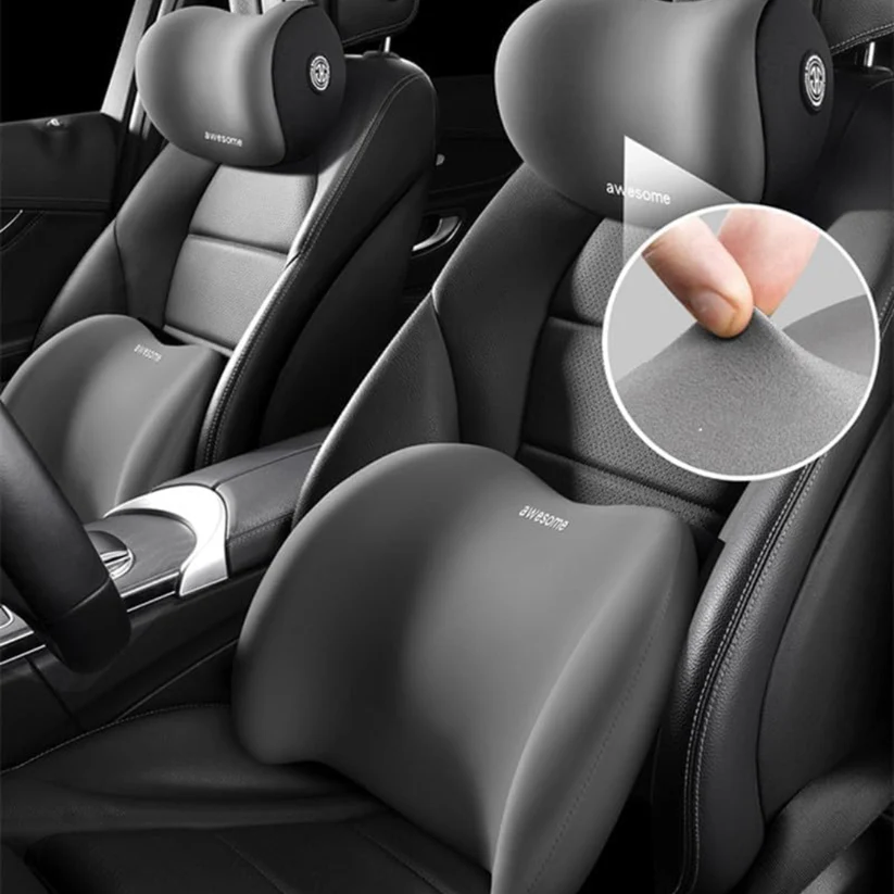 Ergonomski Auto Set za Leđa i Vrat ergonomski auto set za leđa — u upotrebi