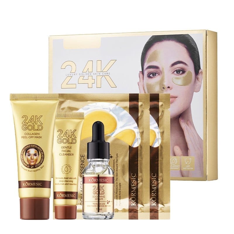 24K zlatni set za negu lica 24K zlatni set za negu lica — prednja strana