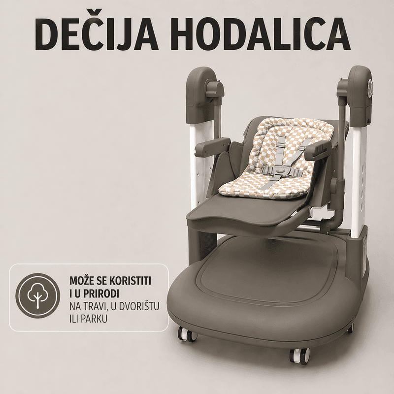 3u1 Hranilica za Bebe sa Ljuljaškom i Hodalicom – Multifunkcionalna Stolica za Hranjenje 3u1 hranilica za bebe - funkcija ljuljaške