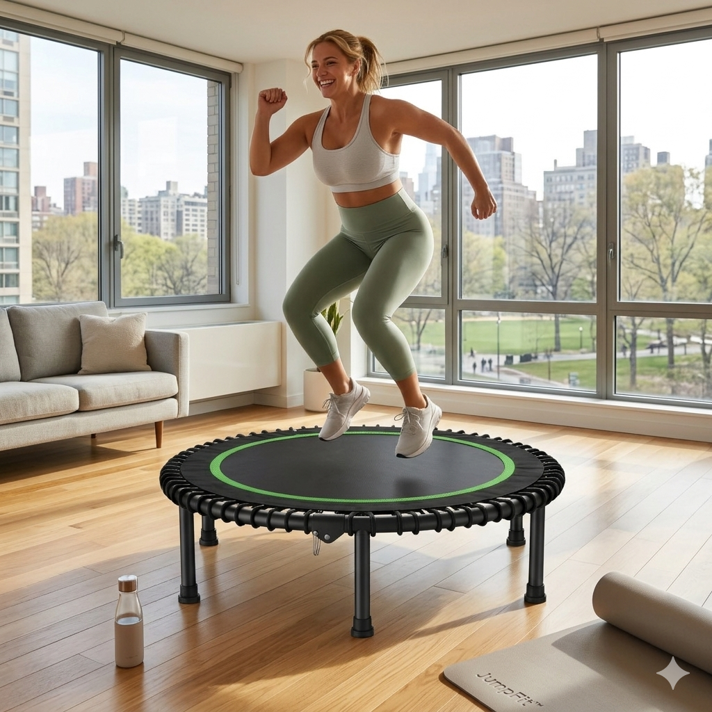 JumpFit™ Fitness Trampolina – Kardio Trening Kod Kuće bez Bolova u Zglobovima