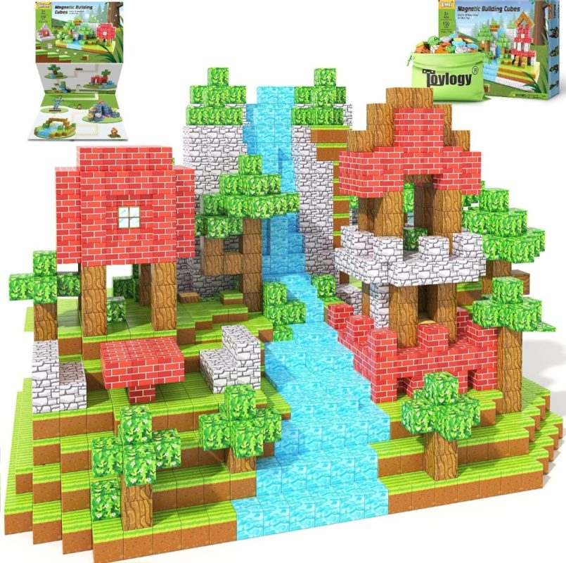 Minecraft Magnetne Kocke 150delova – Kreativni Magnetni Set za Sate Maštovite Igre-Najpovoljnije