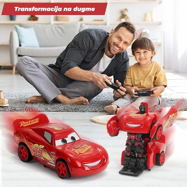 Munja McQueen robot RC auto transformers na daljinski-Cars Auto Robot Transformers