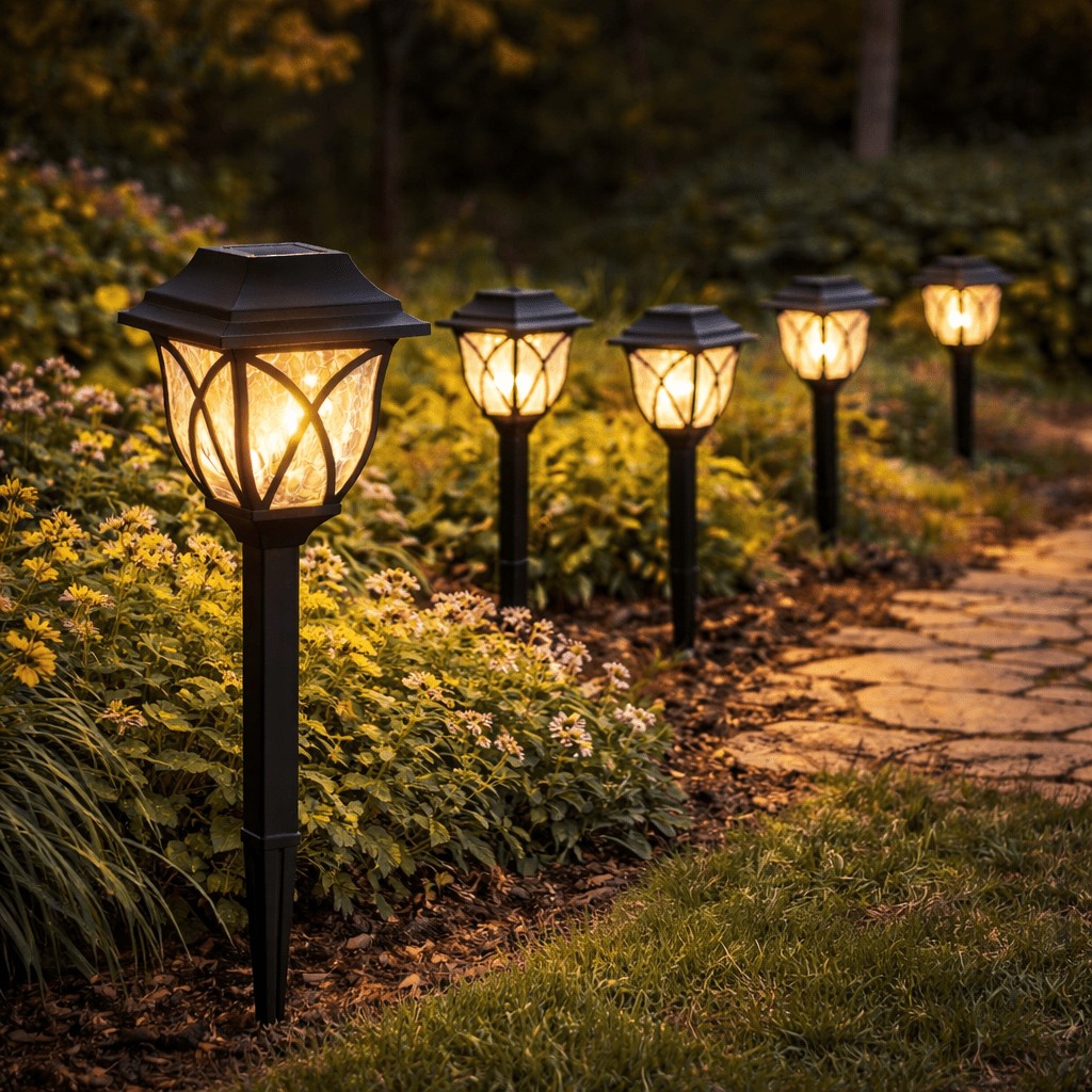 Solarne baštenske LED lampe za dvorište – set od 6 komada
