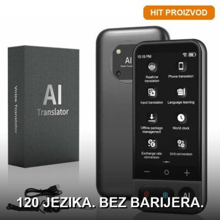 AI Translator – Pametni prevodilac sa ChatGPT integracijom i 4" IPS ekranom