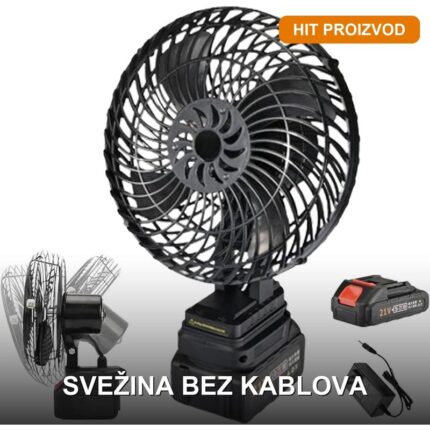 Aku ventilator na baterije — prenosni ventilator bez kabla