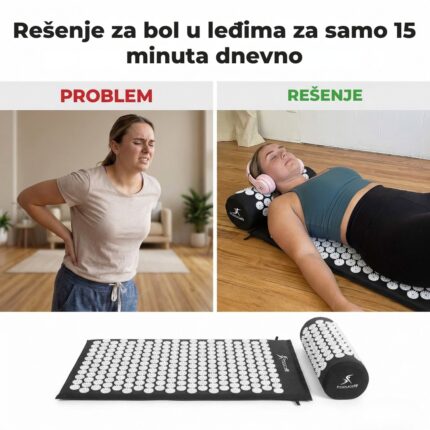 Akupresurna Prostirka za Masažu i Opuštanje Leđa — 6210 Tačaka - slika 2