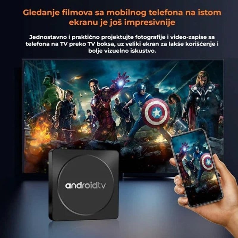 Android TV Box za pametni televizor Android TV Box za pametni televizor — prednja strana