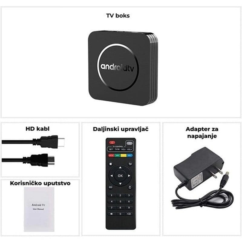Android TV Box za pametni televizor Android TV Box za pametni televizor — pakovanje