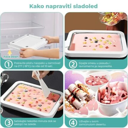 Aparat za rolanje sladoleda — ručni, bez struje, od nerđajućeg čelika - slika 2
