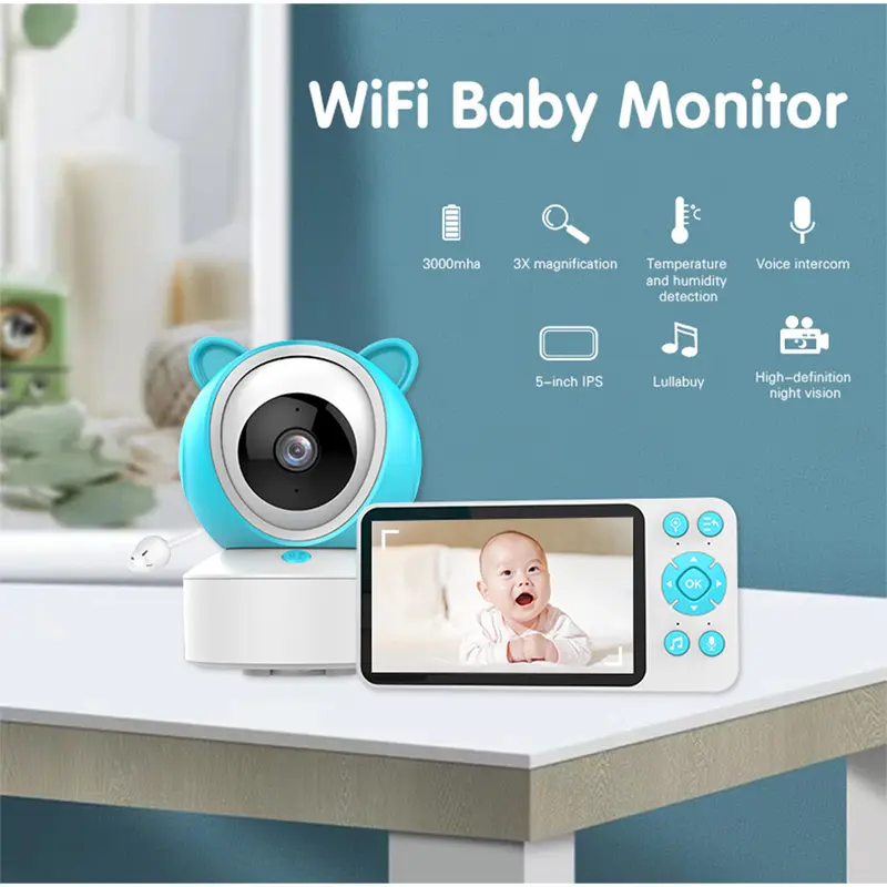 Baby Monitor sa Kamerom, TUYA Aplikacijom i HD Noćnim Vidom baby monitor sa kamerom - prednja strana