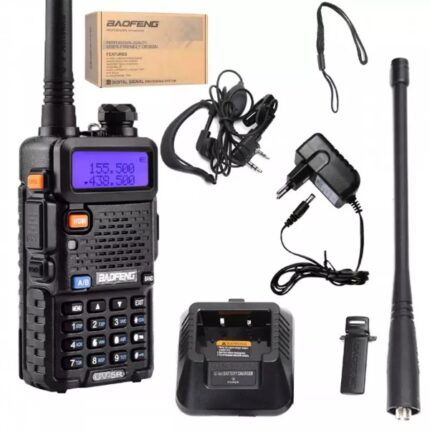 Baofeng UV-5R Toki Voki Radio Stanica – Komplet sa Punjačem i Slušalicama