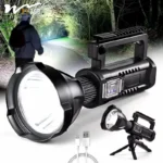 Multifunkcionalna Baterijska Lampa – LED, Picatinny Šina, Stalak - prednja strana