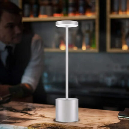 Bežična LED Stona Lampa sa Touch Kontrolom – Siva, 5000mAh