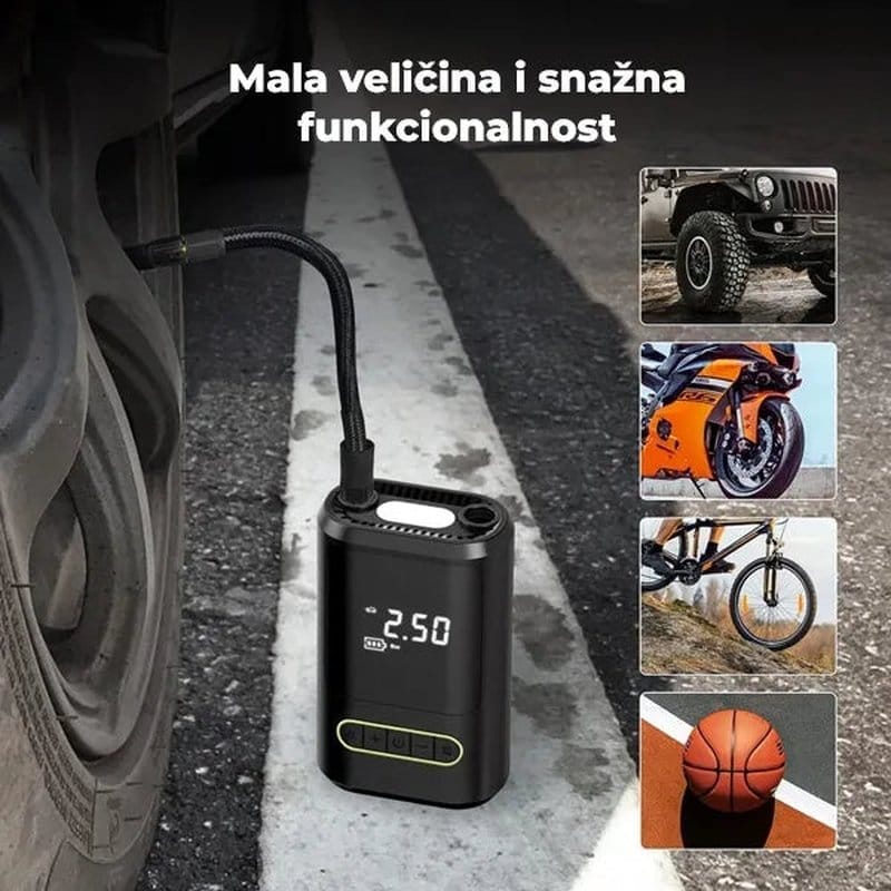 bežični kompresor za auto gume — pakovanje