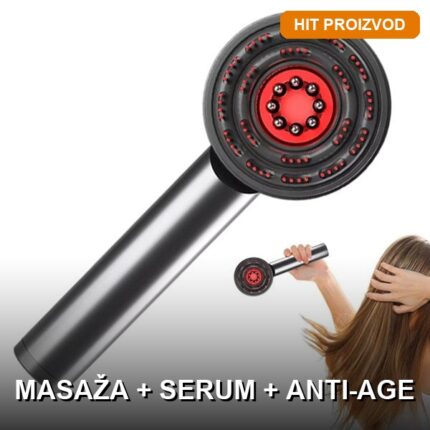 Multifunkcionalni češalj za masažu glave sa rezervoarom za serum i crvenim svetlom – XYT-0801