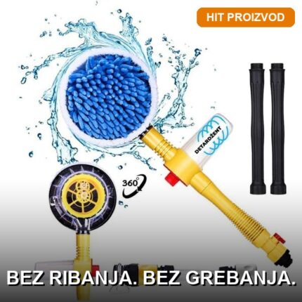 Četka za pranje auta sa automatskom rotacijom 360° i posudom za sapun