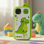 Dečiji DINO telefon u zelenoj boji – zabava, učenje i kreativni svet za mališane